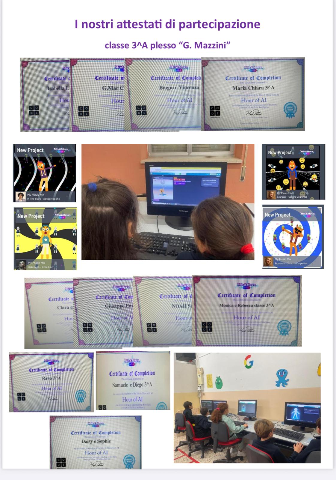 Attestati classe 3^ A G. Mazzini